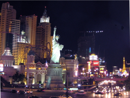 In Vegas, Lady Liberty is wearing a thong (not pictured)