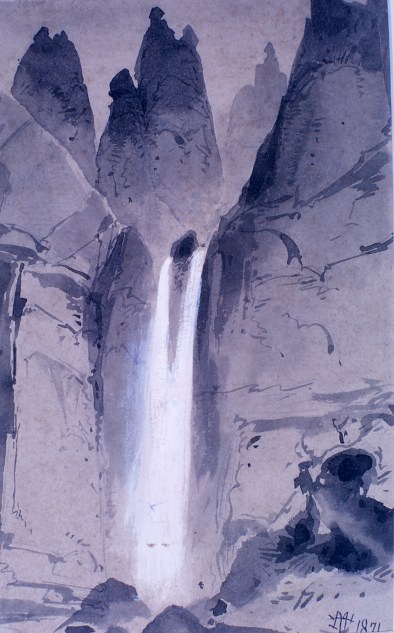 Tower Falls field sketch;Thomas Moran;1871; YELL 8523;