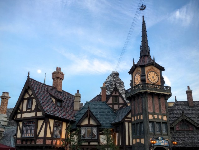 On the other hand, I don't have a problem with this fake Matterhorn towering over a pretend Swiss village.