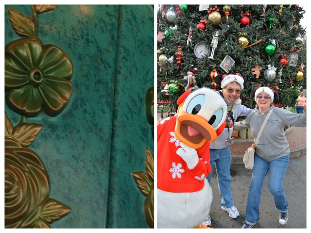 On the left: Can you guess where you might find this at the Disneyland Resort? We did! (After much help and many hints…) On the right: Three of our favorite people. Images courtesy Doug and Becky Kranz
