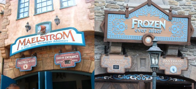 Two wildly different attraction philosophies; one location.